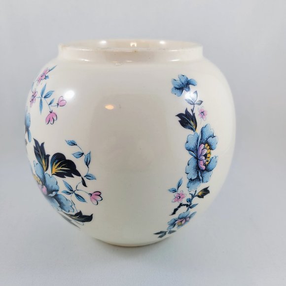 Oriental Style Ginger Jar Sadler England Ironstone Blue Pink Yellow Flowers - Picture 4 of 11
